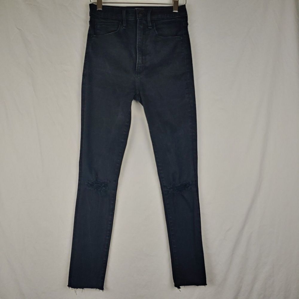 Abercrombie‎ Fitch Jeans Womens Size 24 Ultra High Rise Super Skinny Ankle Black